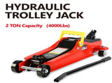 Floor Jack, 2 Ton Low Profile Floor Jack, 3t jack stand Tire Repair Kit L-Wrench Heavy Duty Steel W1239P194424