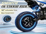 Kids Electric Dirt Bike 36V with Brushless Motor Up to 9.9 MPH Inflatable Tires Rear Suspension 25463372