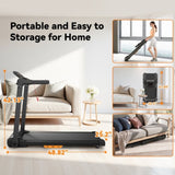 Treadmill with Incline Running Machine 2.5HP Quiet Brushless, 300 Lbs Capacity, App, Pulse Sensor 83490289