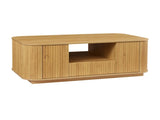 46.5"modern luxury oval coffee table with drawers and storage compartments, curved contour design, W1162P339120
