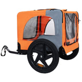 Outdoor Heavy Duty Collapsible Pet Bike Trailer with 16-Inch All-Terrain Wheels & Universal Hitch W1364P268344