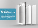 LED Bathroom Mirror6" x 28" Front and Backlight, 5 Mins Defog, 5MM Full HD Reflected Wall Mounted 16112061