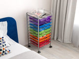 Steel 10 Compartments File Organizer, Multi-Color 35255244