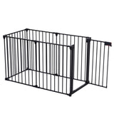150" Adjustable Safety 6 Panels Play Yard Metal Doorways Fireplace Fence Christmas Tree Fence W206P150112
