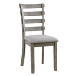 ZUN Gray Color Dining Chairs Padded Seat Set of 2pc Side Chair Ladder Back Kitchen Dining Room B011P246316