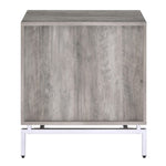 ZUN Weathered Grey Oak and White Accent Table B062P181407