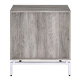 Weathered Grey Oak and White Accent Table B062P181407
