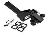 Adjustable Trailer Hitch 18,500 lbs 2" Receiver 6" Drop/Rise Tow Hitch Tri-Ball Trailer Kit Black 06953656