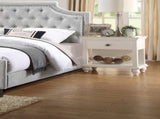 Modern Bedroom Nightstand White Color Wooden 1 Drawers And Shelf Bed Side Table Plywood B01157820