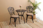 ZUN Best seller Products 3-Piece Outdoor Rust-Resistant Cast Aluminum Patio Bistro Set with cushion W640P250974