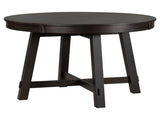 Farmhouse Round Extendable Dining Table with 16" Leaf Wood Kitchen Table 39854216