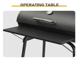 Barrel Charcoal Grill with Side Front Table, 571 Sq. In. Cooking Space, for Outdoor Backyard Patio 18097851