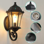 ZUN Outdoor Waterproof Glass Retro Wall Lamp Supports multiple types of light bulbs with light W1340P143700