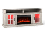 58" TV Stand with RGB Fireplace Gray- Smart App Remote Control, 4777 BTU Heater 30487667