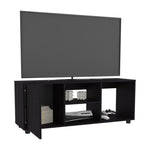 ZUN Adel 51" Wide Tv Stand with One Door Cabinet , Four Open Shelves, Cable Management, Living, Tv B200P286983