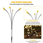 ZUN Outdoor Solar LED Firefly Swaying Lawn Light Waterproof Garden Landscape Lamp 70511228