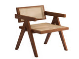 Modern Mid Century Dining Chair, Rattan Accent Chairs, Comfy Armchairs, Outdoor Wood Chairs with 35604800