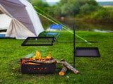 Swivel Campfire Skillet Combo, Portable Heavy Duty Camping Grate with Height Adjustable 03395667