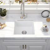 Quartz 18" L X 16" W Undermount Bar Sink With Grid And Strainer W1225P210522