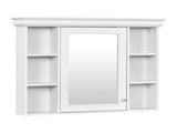 35'' x 28'' White Wall Mounted Bathroom Storage with Mirror Door, Modern Bathroom Wall 35423645