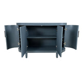 Modern Curved Sideboard 47.2-Inch Decorative Storage Cabinet Wooden Console Table Coffee Bar Cabinet W757P190337