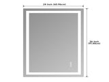 24x36" Frameless Tempered Mirror Dual LED Light Strips Front and Back LightingUnable ship on 28792828