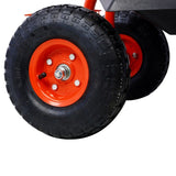 Rolling Garden Scooter Garden Cart Seat with Wheels and Tool Tray, 360 Swivel Seat,Red---refurbished W465P225515