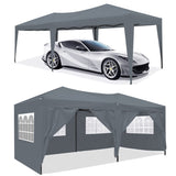 ZUN 10 x 20 ft Heavy Duty Awning Canopy Pop Up Gazebo Marquee Party Wedding Event Tent with 6 Removable 02117823