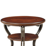 Traditional Style Brown Cherry 1pc SIDE TABLE Open Bottom Shelf Ornate Design Living Room Furniture B011P203062