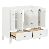 36'' Bathroom without Countertop,Solid Wood Frame Bathroom Storage Cabinet Only, Freestanding WF317177AAK