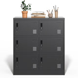 ZUN 6-Door Employee Storage Locker, Metal Lockers for Office, Gym, School, and Homewith Card Slot T2398P205946