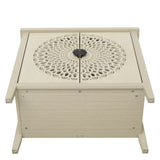 Hollow-Carved 2 Door Accent Cabinet Sideboard Buffet Storage Cabinet with Adjustable Shelf for W688P225282