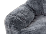 Soft Memory Foam Bean Bag Sofa Chair with Armrest, Modern Living Room Bean Bag, Blue Gray B2741P330122