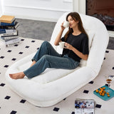 Folding Sofa Chair with 5 Adjustable Positions Plush Floor Lounge Chair for Gaming, Meditation, and W1935P299760