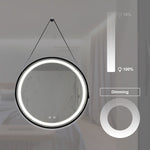 ZUN 32inch Bathroom Led Classy Vanity Mirror with focused backplane,Black aluminum alloy frame,High W1992P211236