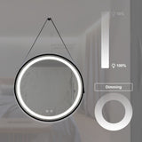 ZUN 32inch Bathroom Led Classy Vanity Mirror with focused backplane,Black aluminum alloy frame,High W1992P211236