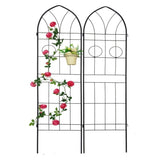 2 Pack Metal Garden Trellis 78.7" x 19.7" Rustproof Trellis for Climbing Plants Outdoor Flower 26145086