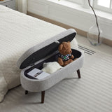 S02 Basics Upholstered Storage Ottoman and Entryway Bench GREY W1805P178791