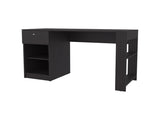 Wengue Computer Desk with 1-Drawer and Open Storage B062P290244