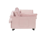Modern velvet sofa, sofa pull-out bed, small love seat casual sofa with back, with pillow, pockets, W1658P166813