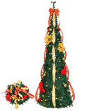 ZUN 4 FT Fully Decorated Pre-lit Christmas Tree, Pop Up Artificial Xmas Tree with 80 Warm Lights Battery 92049446