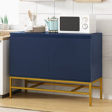 ZUN Minimalist & Luxury Cabinet Two Door Sideboard with ld Metal Legs for Living Room, Dining Room 02926492