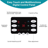 Inflatable hot tub 81.1"*27.9" portable spa pool outdoor spa for 4-6 people with cover equipped with 13536110