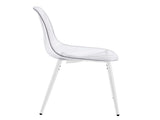 dining chair,set of 4,metal leg,PET plastic seat W234P417568