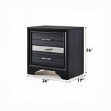 Contemporary Black Finish Storage Drawers Nightstand Wooden Bedroom Furniture 1pc B2741P321726