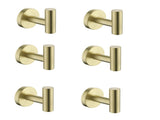 6-Pack Wall-Mounted Stainless Steel Bathroom Towel Hooks/Coat Hooks for Bathroom, Bedroom, Kitchen 84007609