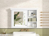 30'' x 28'' Bathroom Medicine Cabinet with Mirror, Wall Mounted Mirror Cabinet with Storage 98047741