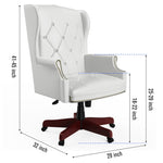 ZUN 330LBS Executive Office Chair, Ergonomic Design High Back Reclining Comfortable Desk Chair - White W1550115017