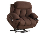 Power Lift Recliner Chair with Heat and Massage Electric Fabric Recliner Chair for Elderly with Side W1521P303243
