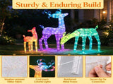 3-Piece Christmas Reindeer Family Set, Smart RGB 343 LED Lights, Surplife APP Control, 3D Lighted 92010129